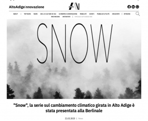 'SNOW' la serie girata in Alto Adige è stata presentata alla Berlinale